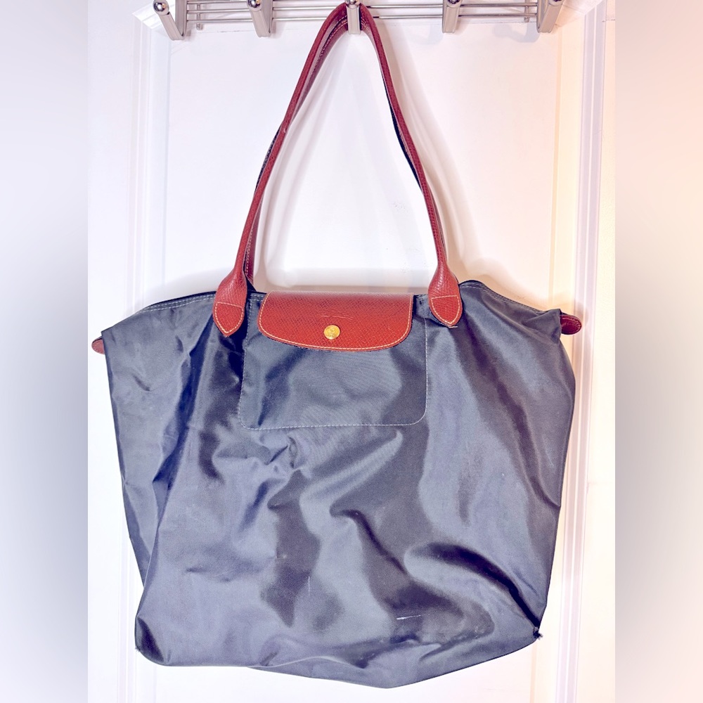 Longchamp Gray Le Pliage Tote